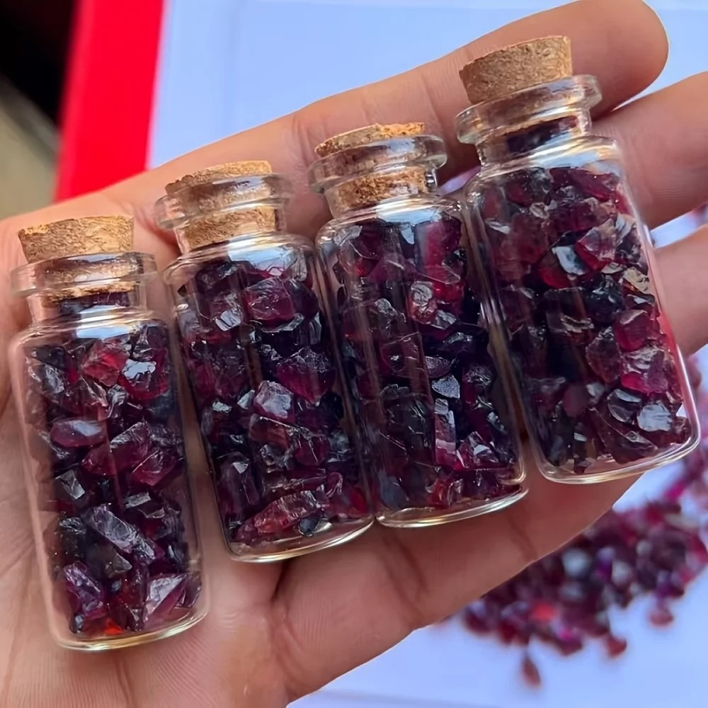 Planted Aquarium With Rocks - Natural Raw Garnet Gemstone Chips for