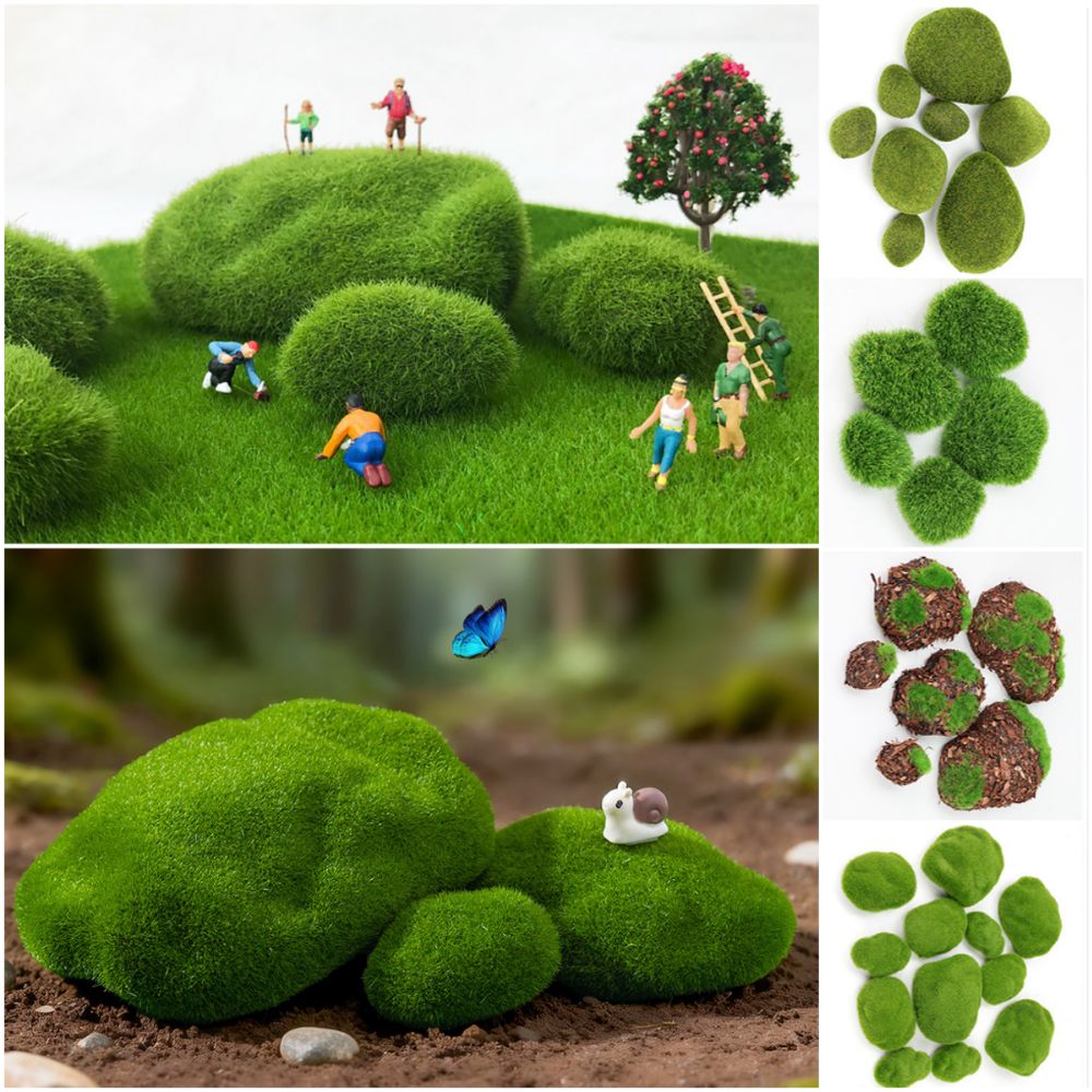 2/4/6/10PCS Green Artificial M - đánh giá và giá Planted Aquarium With Rocks