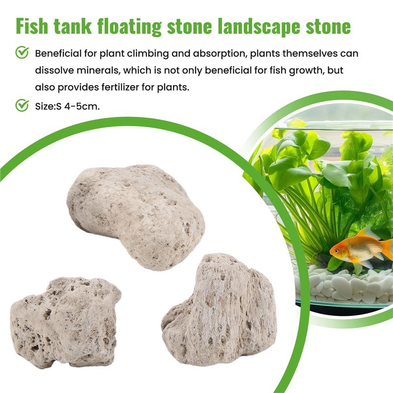 A20F-3Pcs Floating Real Rocks  - đánh giá và giá Planted Aquarium With Rocks