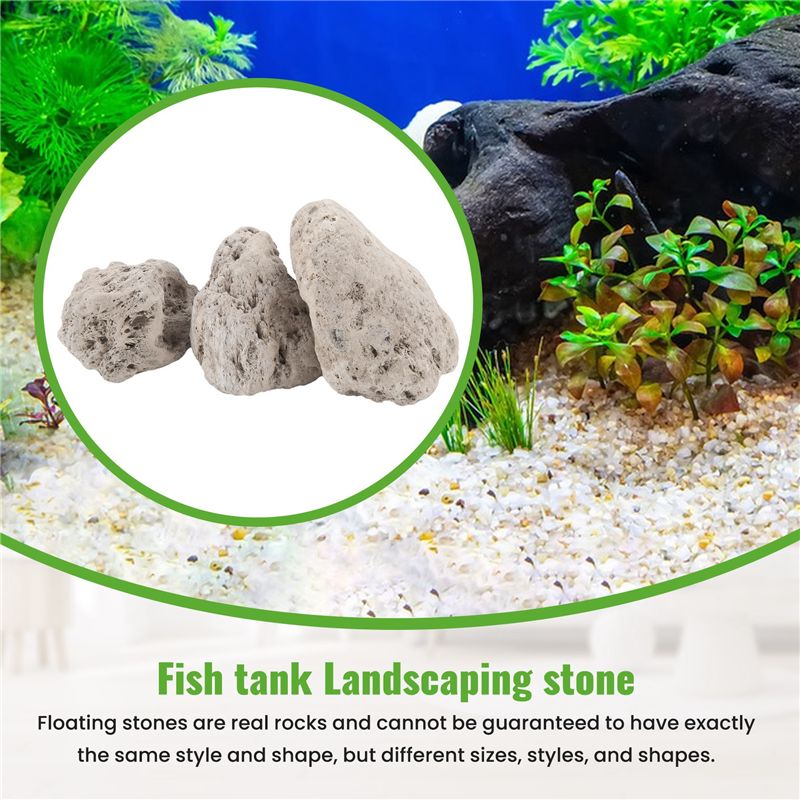 A20F-3Pcs Floating Real Rocks  - đánh giá và giá Planted Aquarium With Rocks