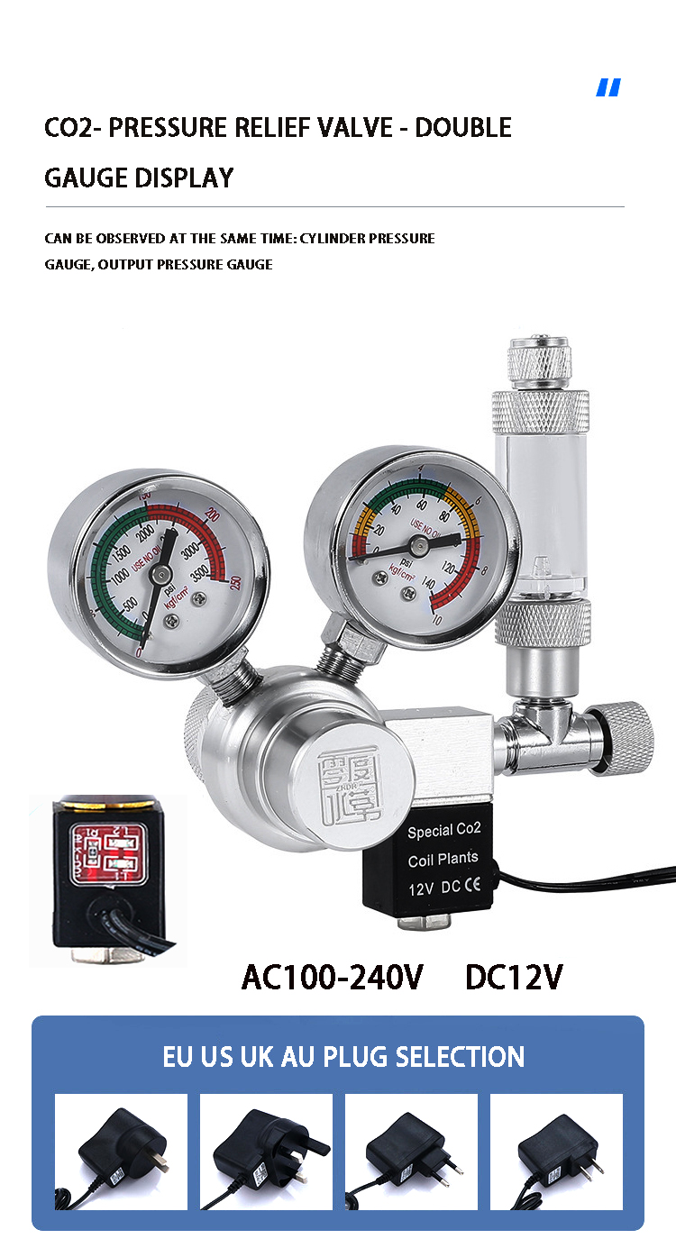 Aquarium CO2 regulator solenoi - đánh giá và giá Planted Aquarium Co2 System
